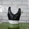 Deep V Bralette See Through Push Up Removable Pad Bralette Wirefree ZL20