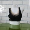 Deep V Bralette See Through Push Up Removable Pad Bralette Wirefree ZL20