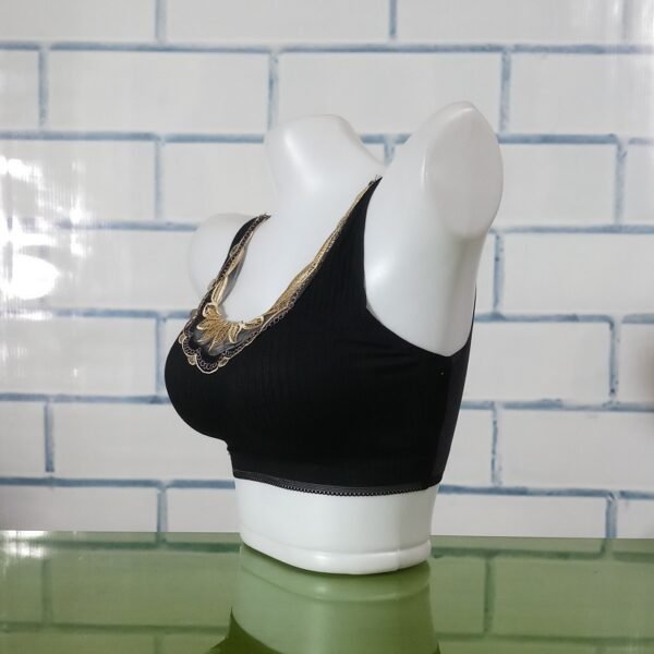 Deep V Bralette See Through Push Up Removable Pad Bralette Wirefree ZL20