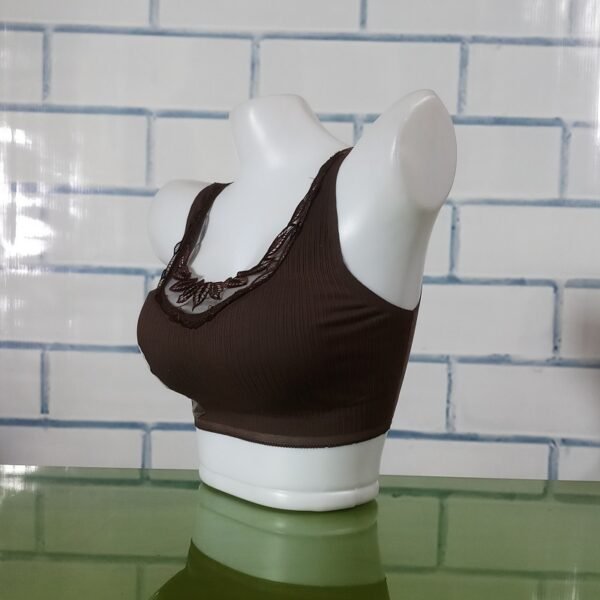 Deep V Bralette See Through Push Up Removable Pad Bralette Wirefree ZL20