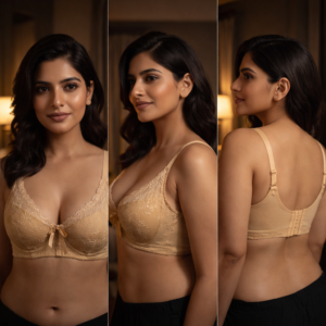 Thin Half Double Layered Padded B Cup Bra Soft Net Underwire 266