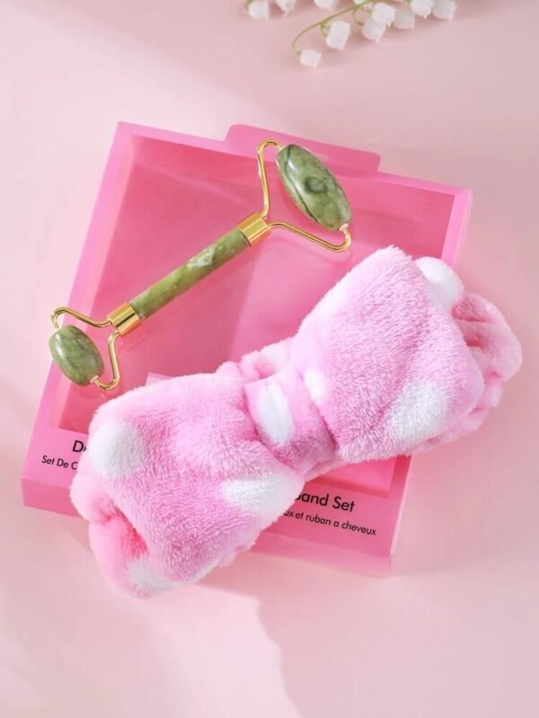 Facial Roller Massager with Spa Headband BX-739 Beauty Face Massage Roller Skincare Tool Set