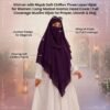 Soft chiffon three layer khimar with niqab for women