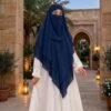 Soft chiffon three layer khimar with niqab for women
