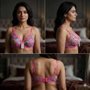 women net floral C cup non wired bra full coverage comfortable wireless bra ladies innerwear Pakistan