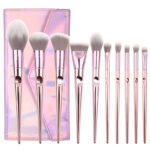 O.TWO.O Chrome Soft Fiber Makeup Brush Set Professional Foundation Contour Eyeshadow Blush Brush Kit
