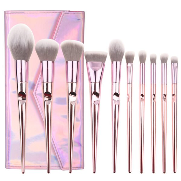O.TWO.O Chrome Soft Fiber Makeup Brush Set Professional Foundation Contour Eyeshadow Blush Brush Kit