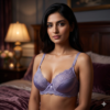 Soft Lace Silk Thin B Cup Bra Pushup Padded Strapless Wired Bra 01