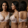 Thin padded net convertible strapless C cup bra for women soft breathable comfortable lingerie Pakistan
