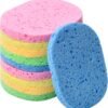 2 pcs soft facial cleansing sponge for makeup removal and face cleaning reusable cosmetic sponge for skincare routine