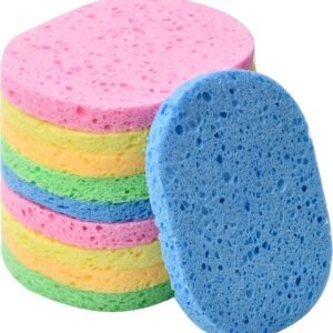 2 pcs soft facial cleansing sponge for makeup removal and face cleaning reusable cosmetic sponge for skincare routine