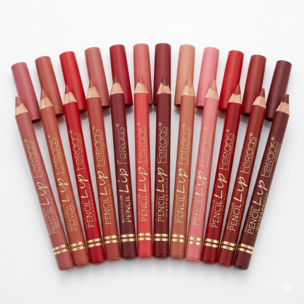 Feraas 12 pcs lip liner pencil set with different shades waterproof long lasting matte lip contour pencils