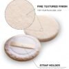 One finger velvet powder puff round satin set of 4 soft makeup puff for loose and compact powder application