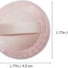 One finger velvet powder puff round satin set of 4 soft makeup puff for loose and compact powder application