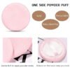 One finger velvet powder puff round satin set of 4 soft makeup puff for loose and compact powder application