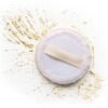 One finger velvet powder puff round satin set of 4 soft makeup puff for loose and compact powder application