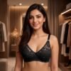 Women's Thin Padded Soft Net Wireless Bra