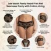 low waist Panty Breathable mesh underwear with cotton lining Pakistan