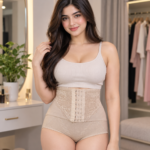 Tummy minimizer shapewear with lining and tummy belt for women.