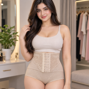 Tummy minimizer shapewear with lining and tummy belt for women.